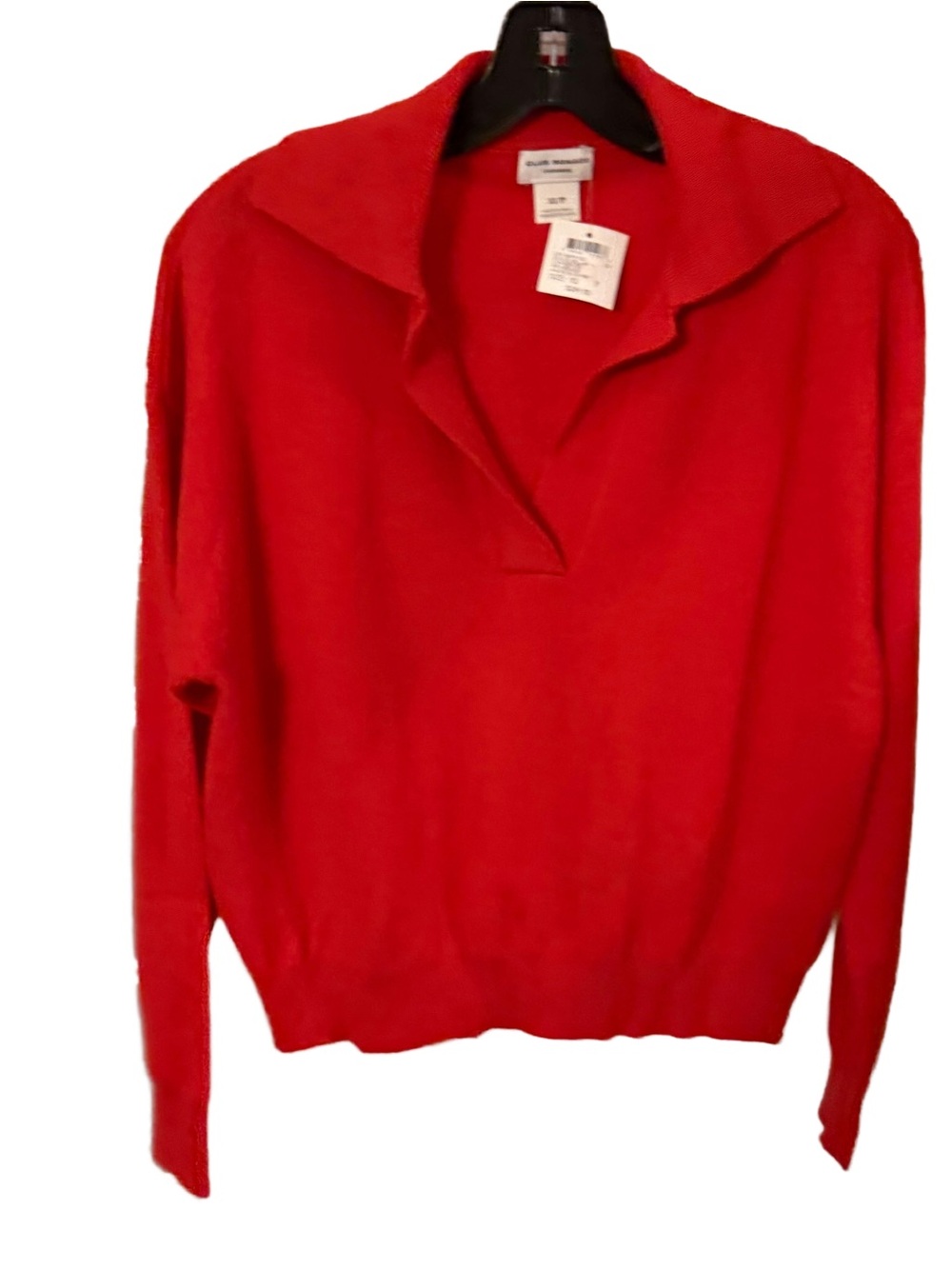 Club Monaco Red Collared 100% Cashmere Sweater Size XS NWT